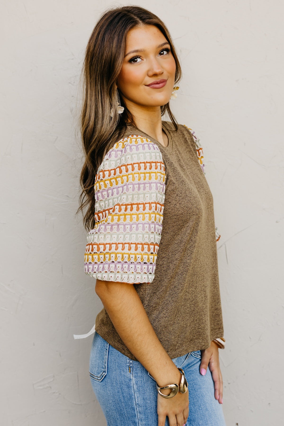 The Brixton Puff Sleeve Knit Top