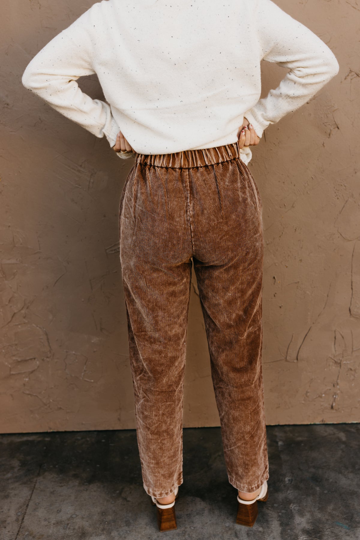 The Kevin Pleated Mineral Corduroy Pants  - FINAL SALE