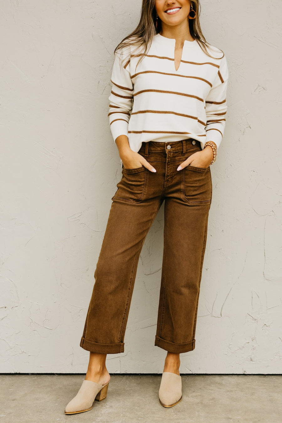 Flying Monkey | High Rise Slim Wide Leg Tab Denim