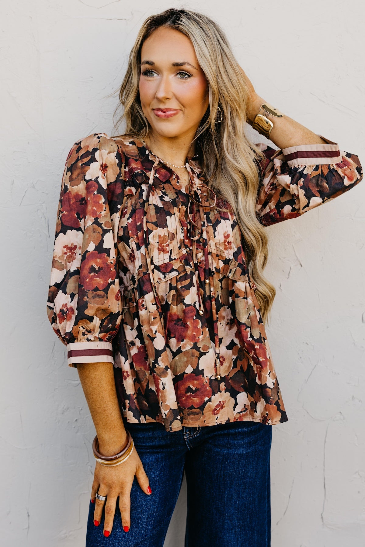 The Ivy Floral Peplum Top