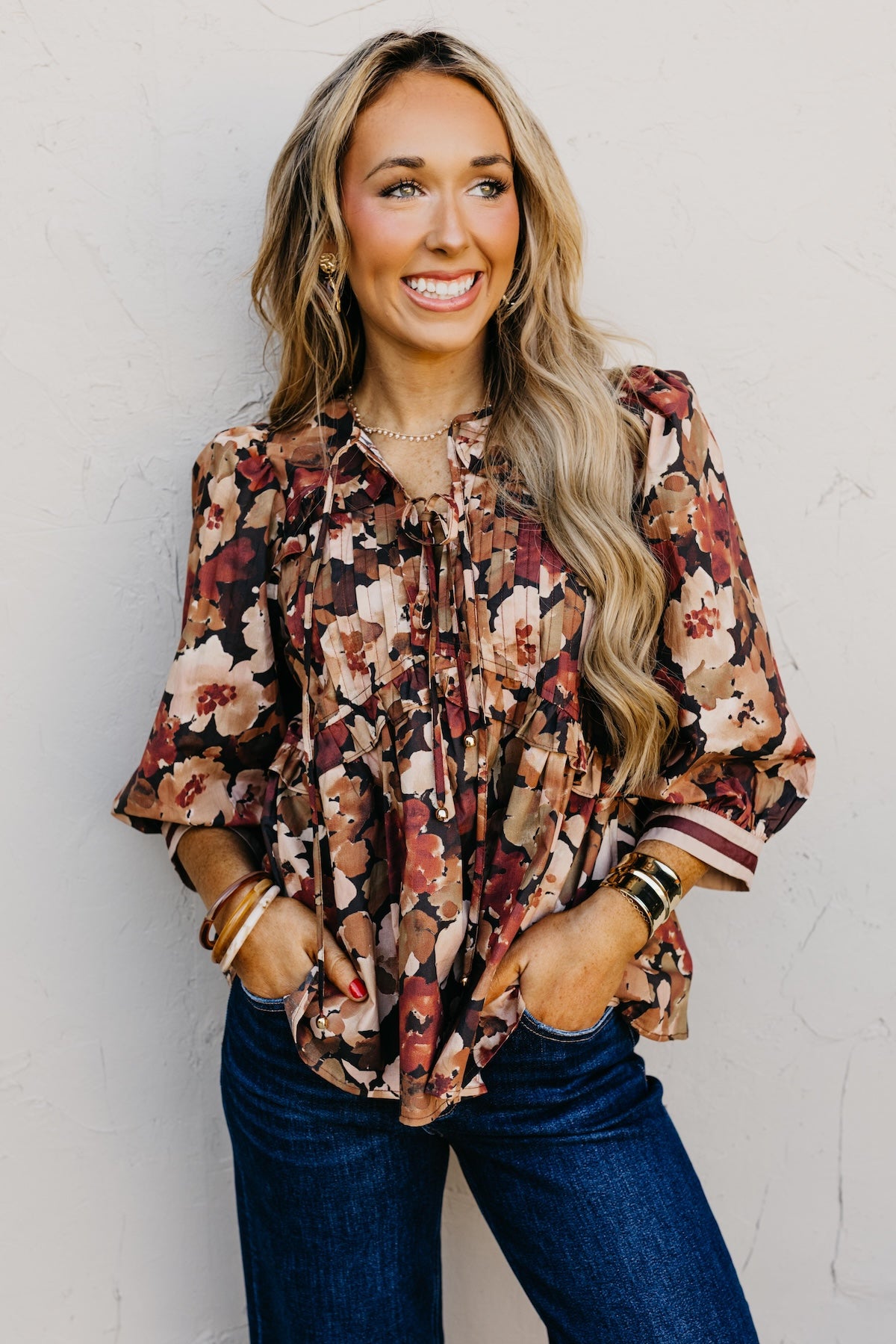 The Ivy Floral Peplum Top