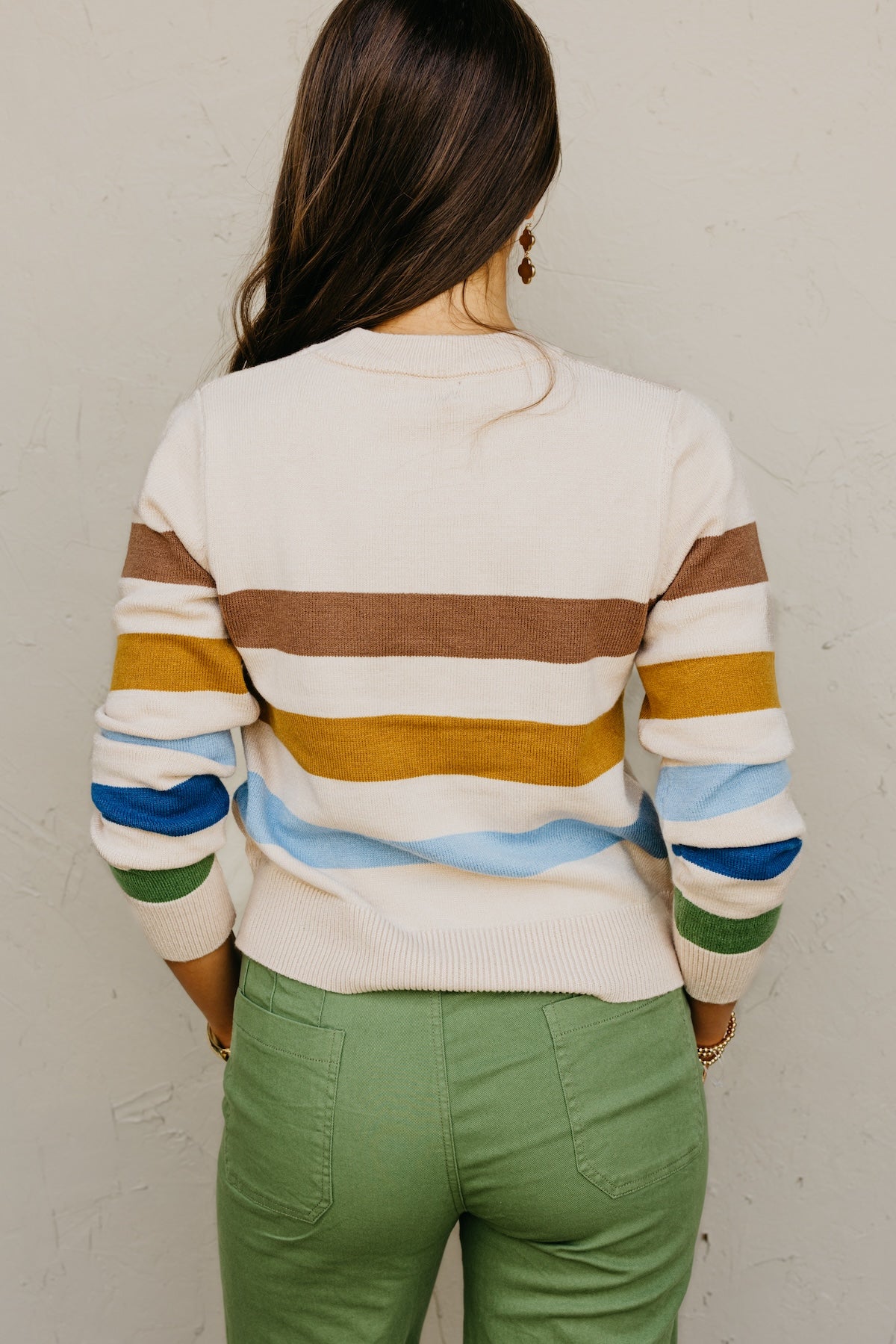 The Alfredo Wide Rainbow Striped Sweater