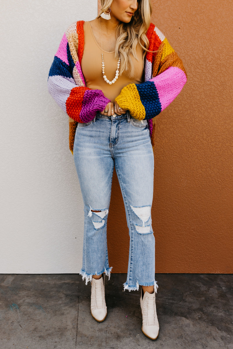 Lovervet By Vervet Denim | The Vada High Rise Crop Flare Jeans