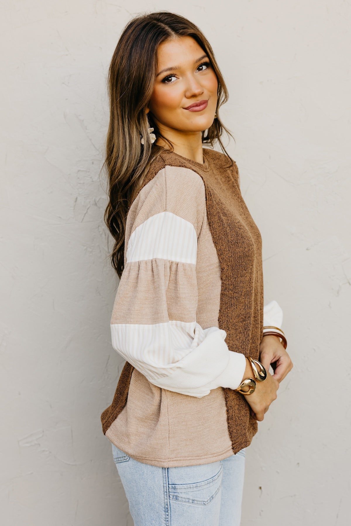 The Kayden Color Block Knit Top