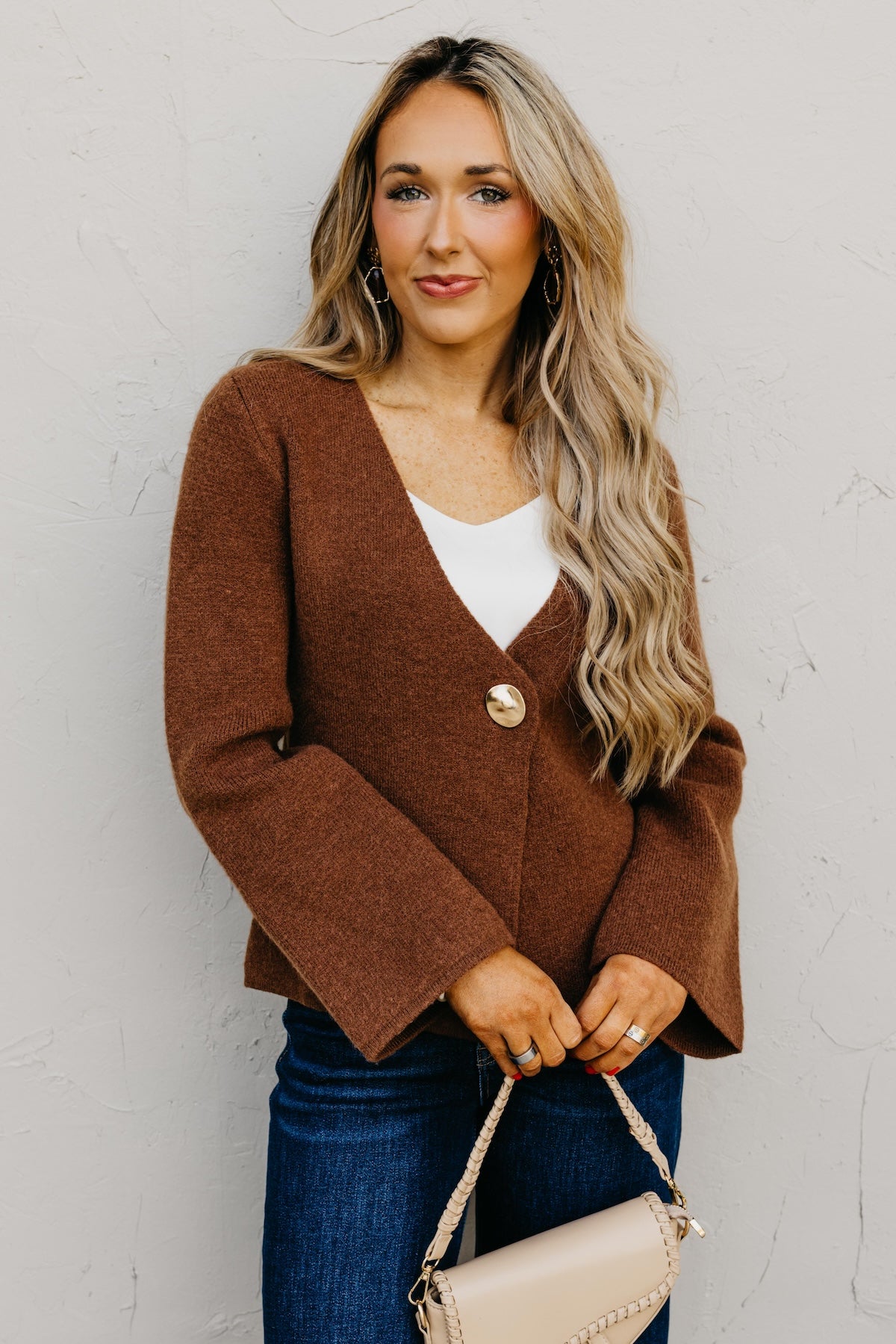 The Ameer Gold Button Cardigan