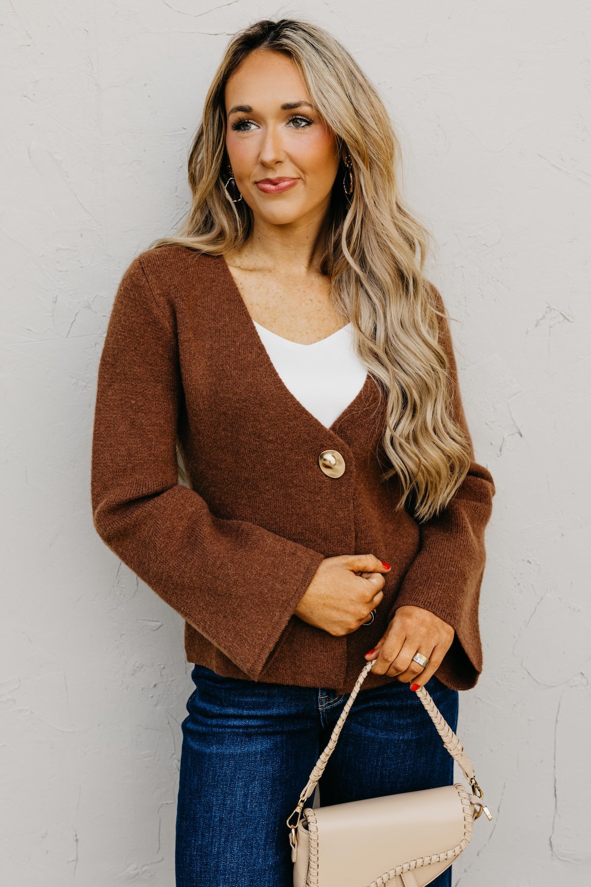 The Ameer Gold Button Cardigan