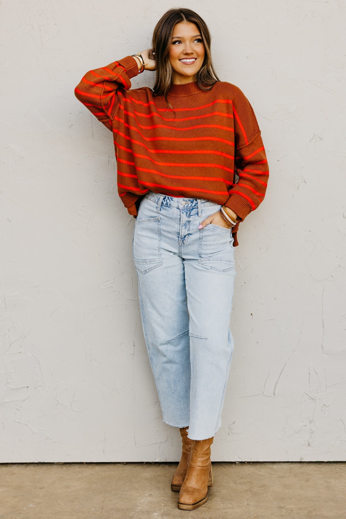 The Gracie Striped Pullover Sweater