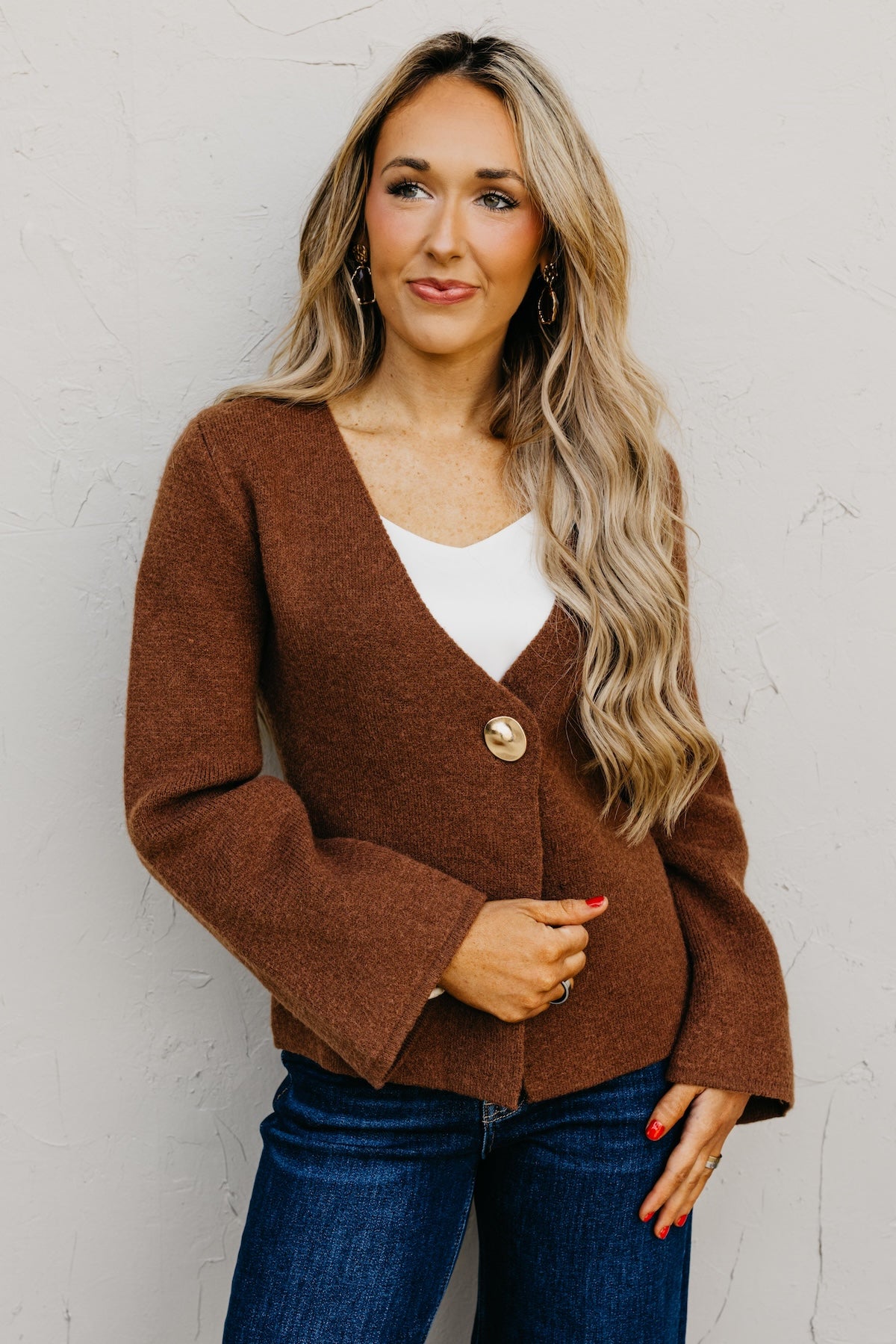 The Ameer Gold Button Cardigan