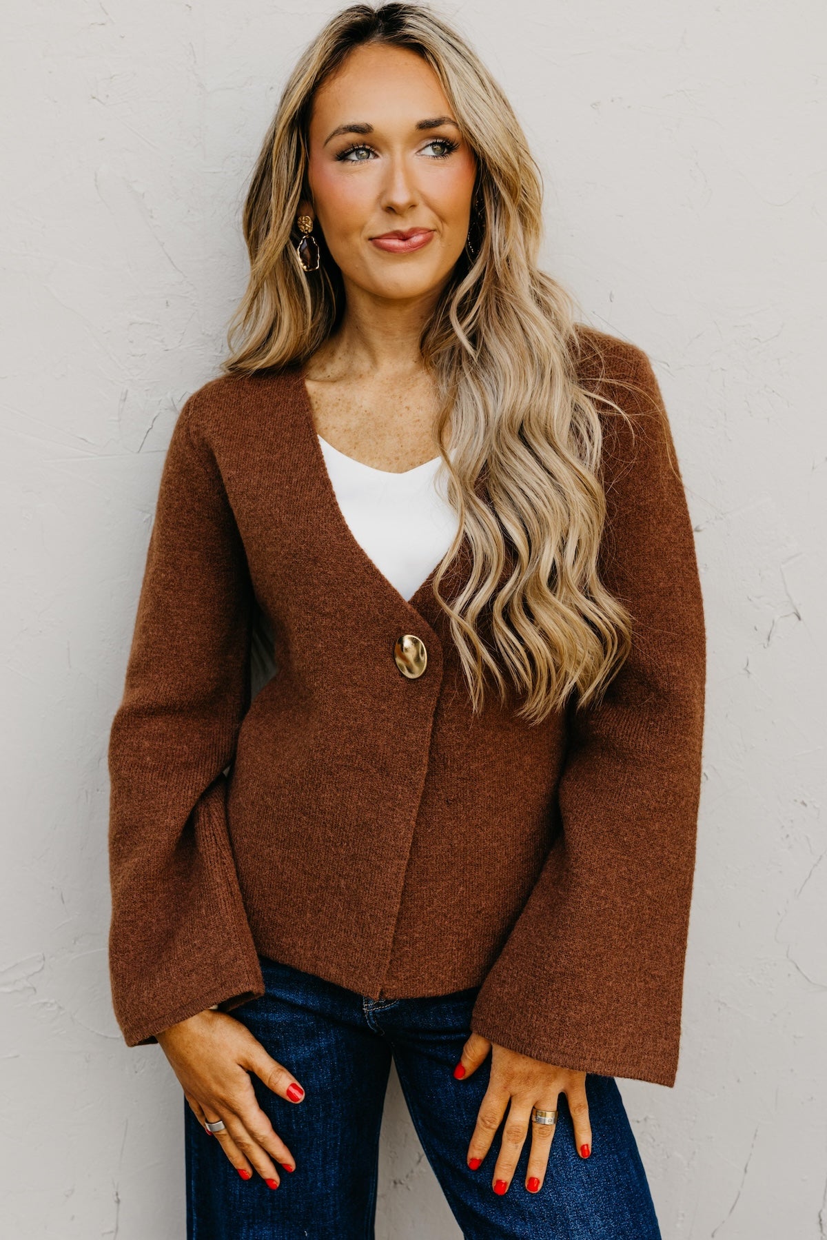 The Ameer Gold Button Cardigan