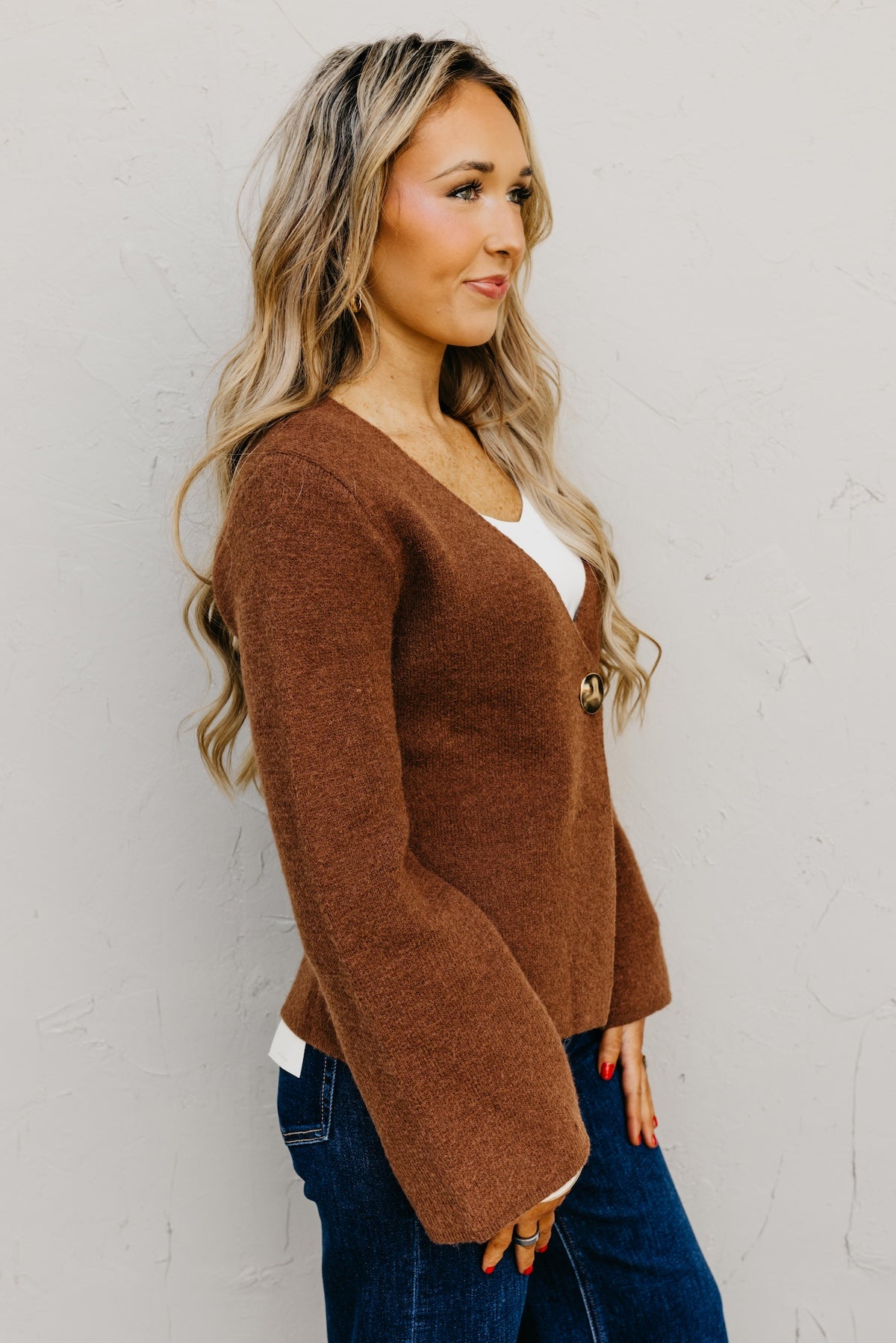 The Ameer Gold Button Cardigan