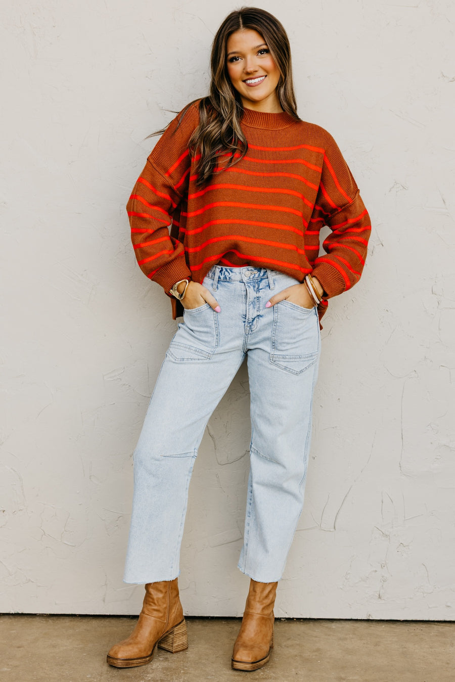 The Gracie Striped Pullover Sweater