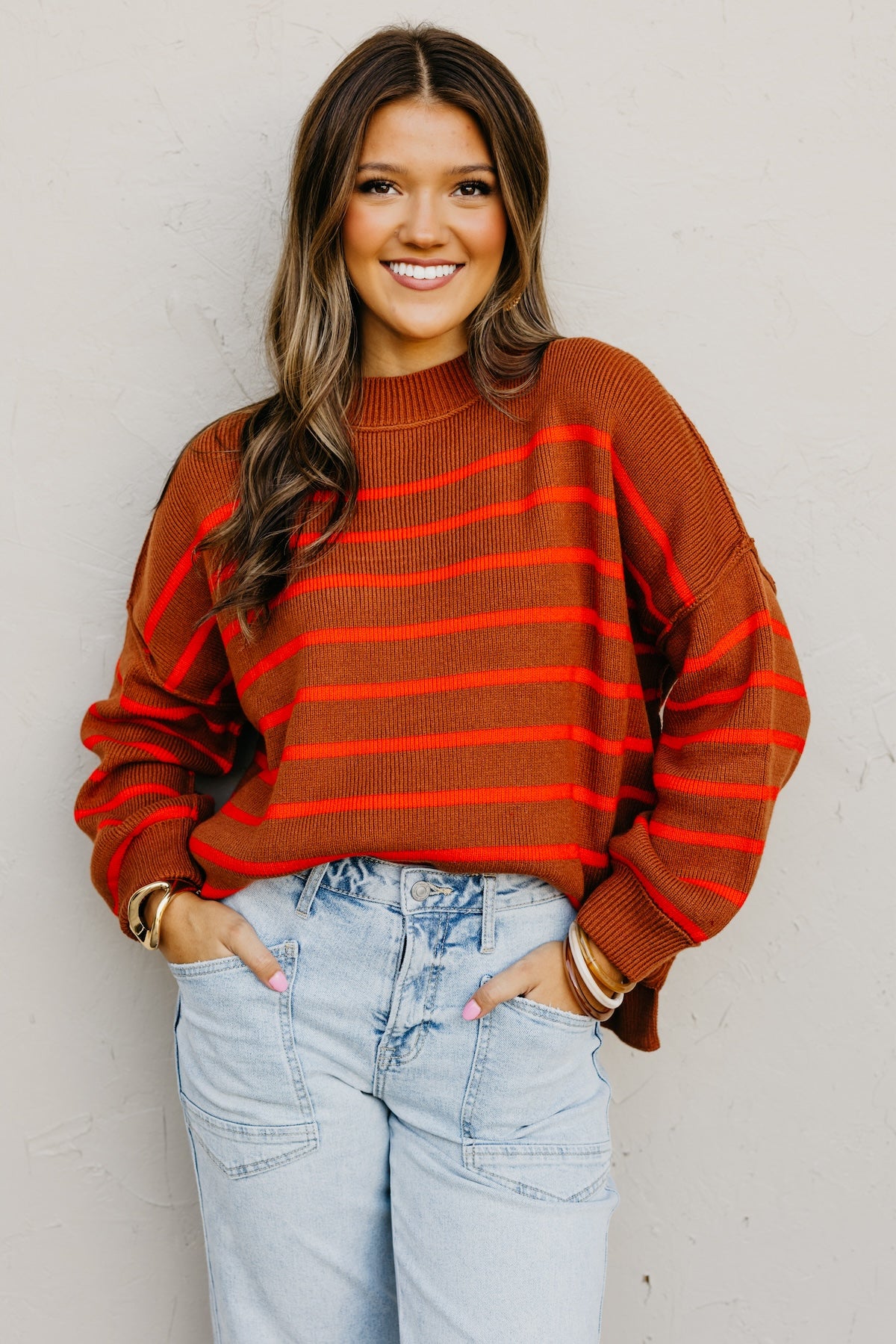 The Gracie Striped Pullover Sweater