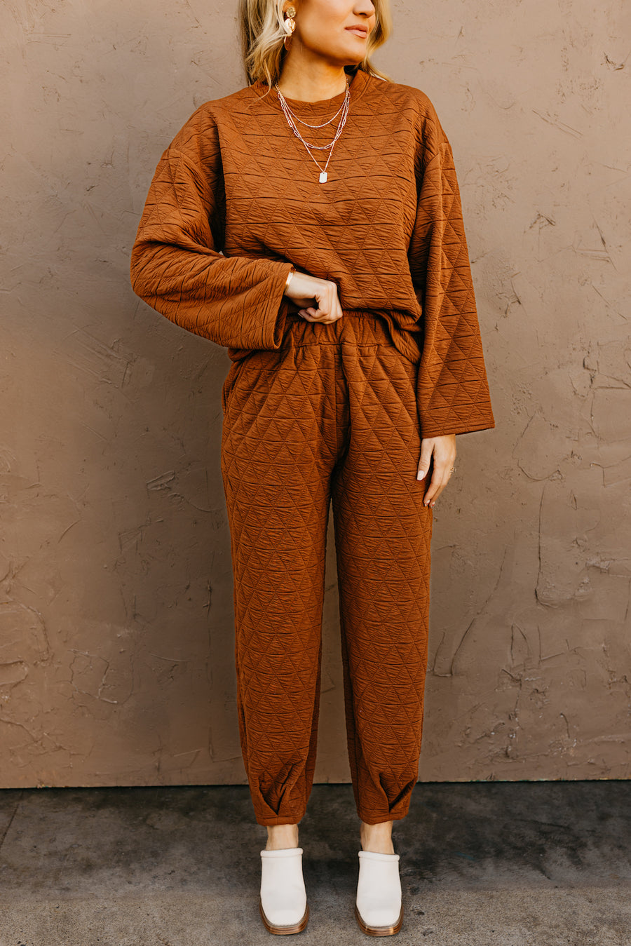 The Alyssa Quilted Tucked Pants  - FINAL SALE