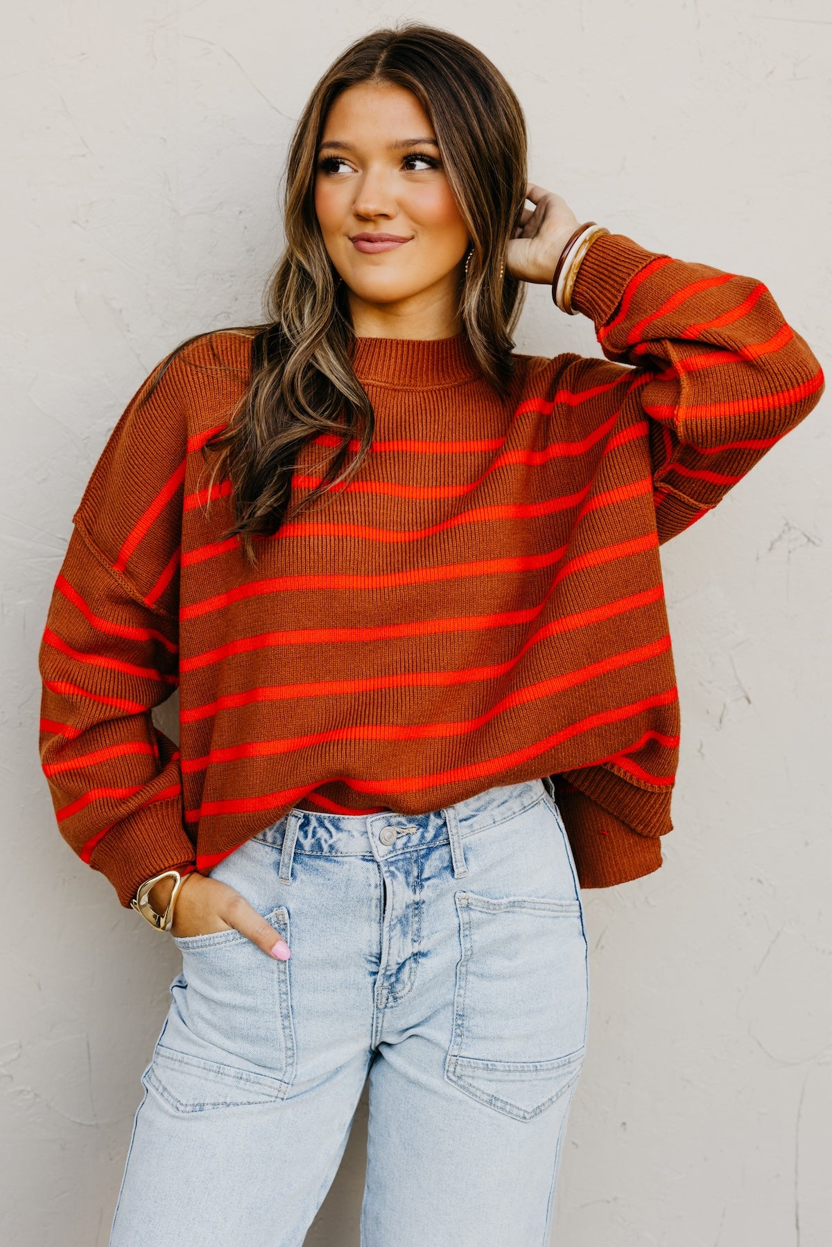 The Gracie Striped Pullover Sweater