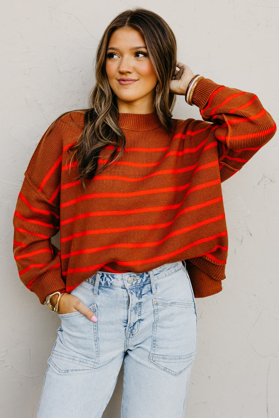 The Gracie Striped Pullover Sweater