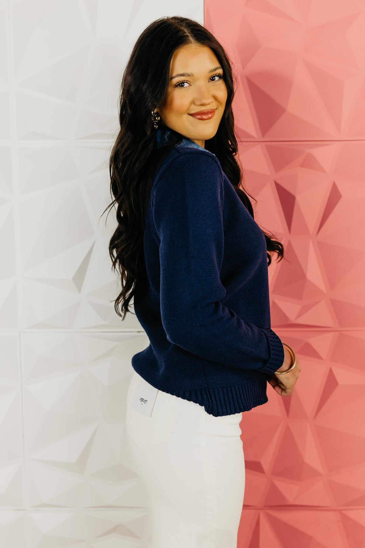 The Evan Chambray Contrast Sweater