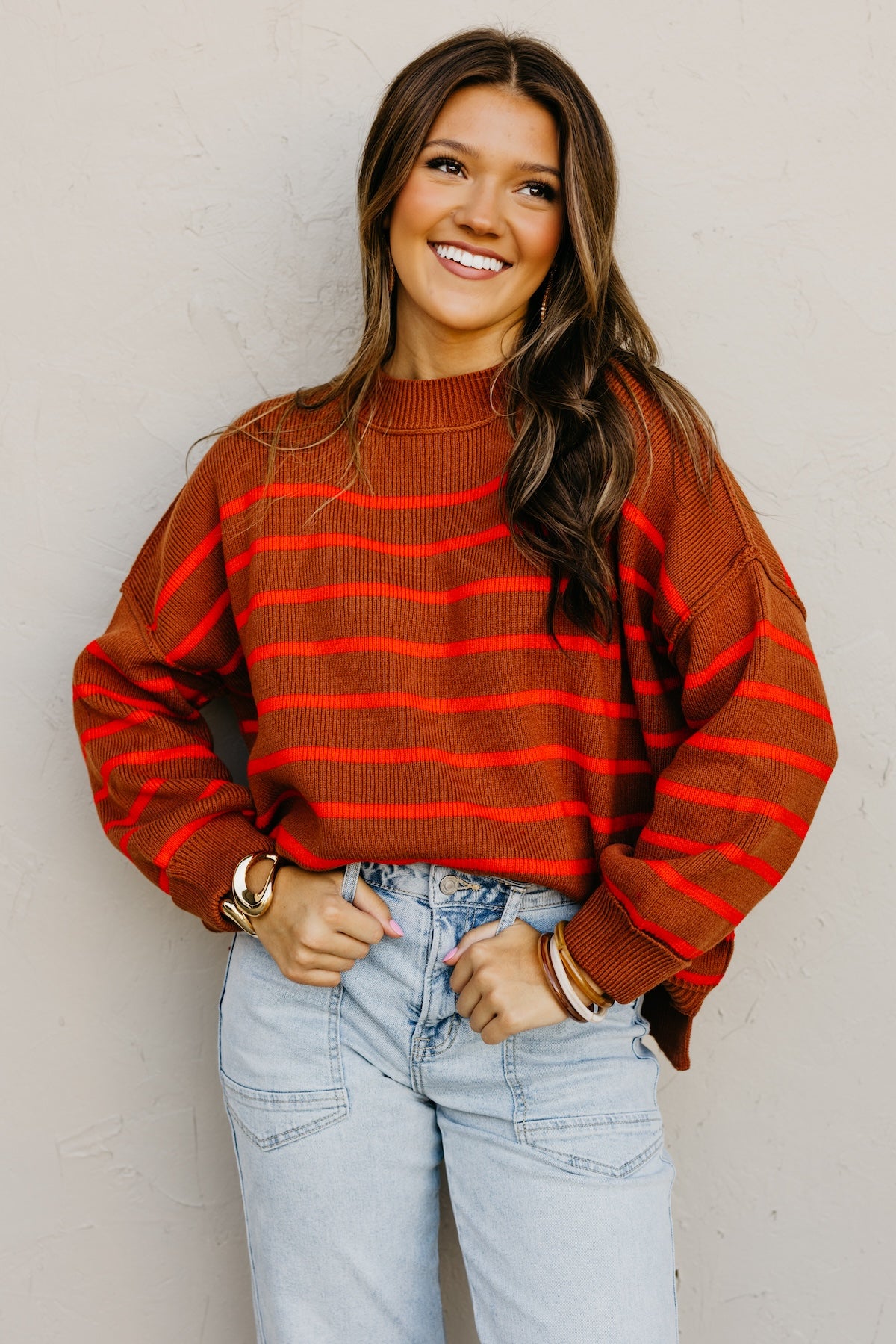 The Gracie Striped Pullover Sweater