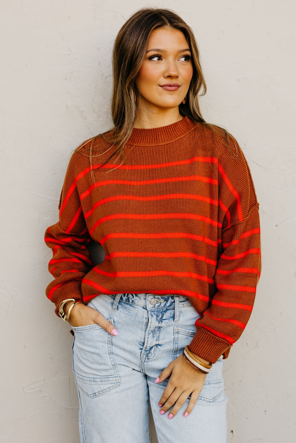 The Gracie Striped Pullover Sweater