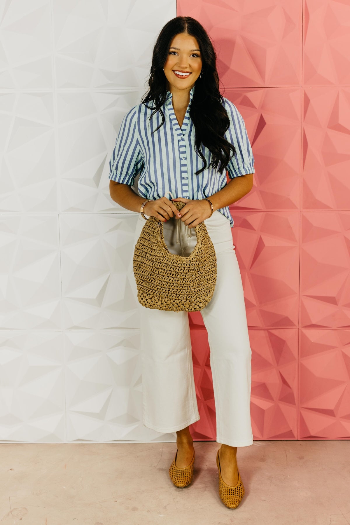 The Eliana Striped Button Down Top