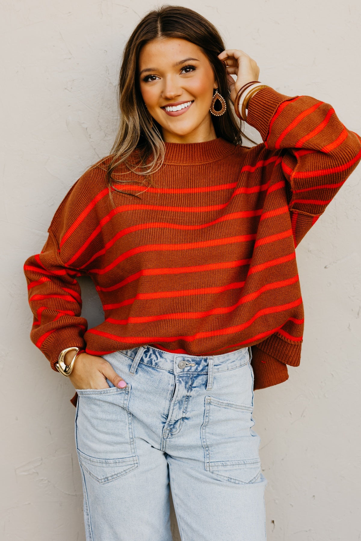 The Gracie Striped Pullover Sweater