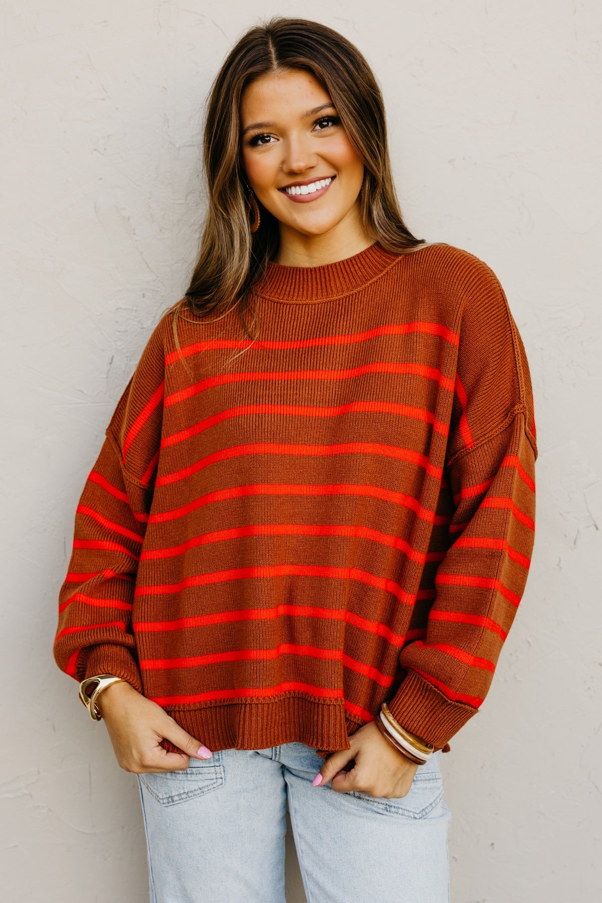 The Gracie Striped Pullover Sweater