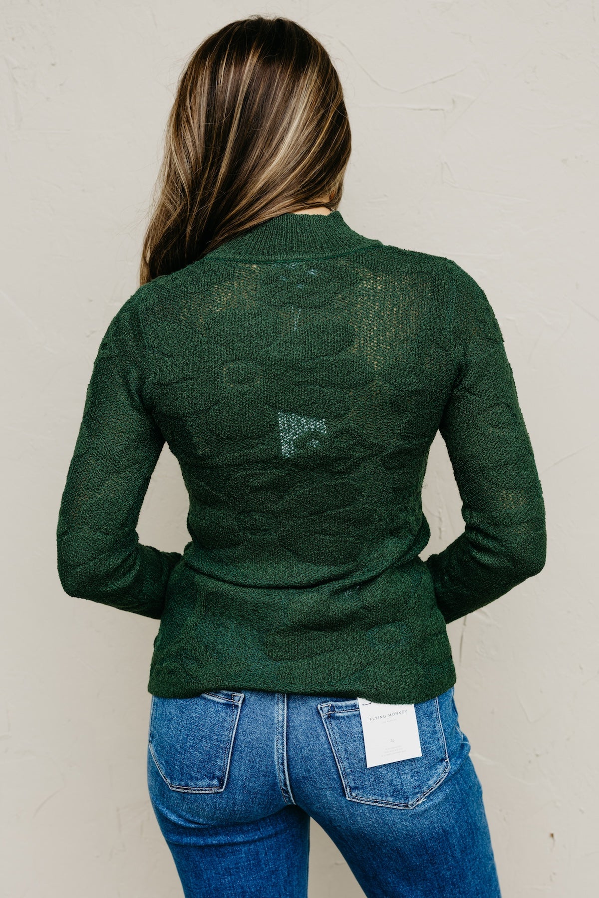 The Piper Floral Jacquard Mock Neck Sweater