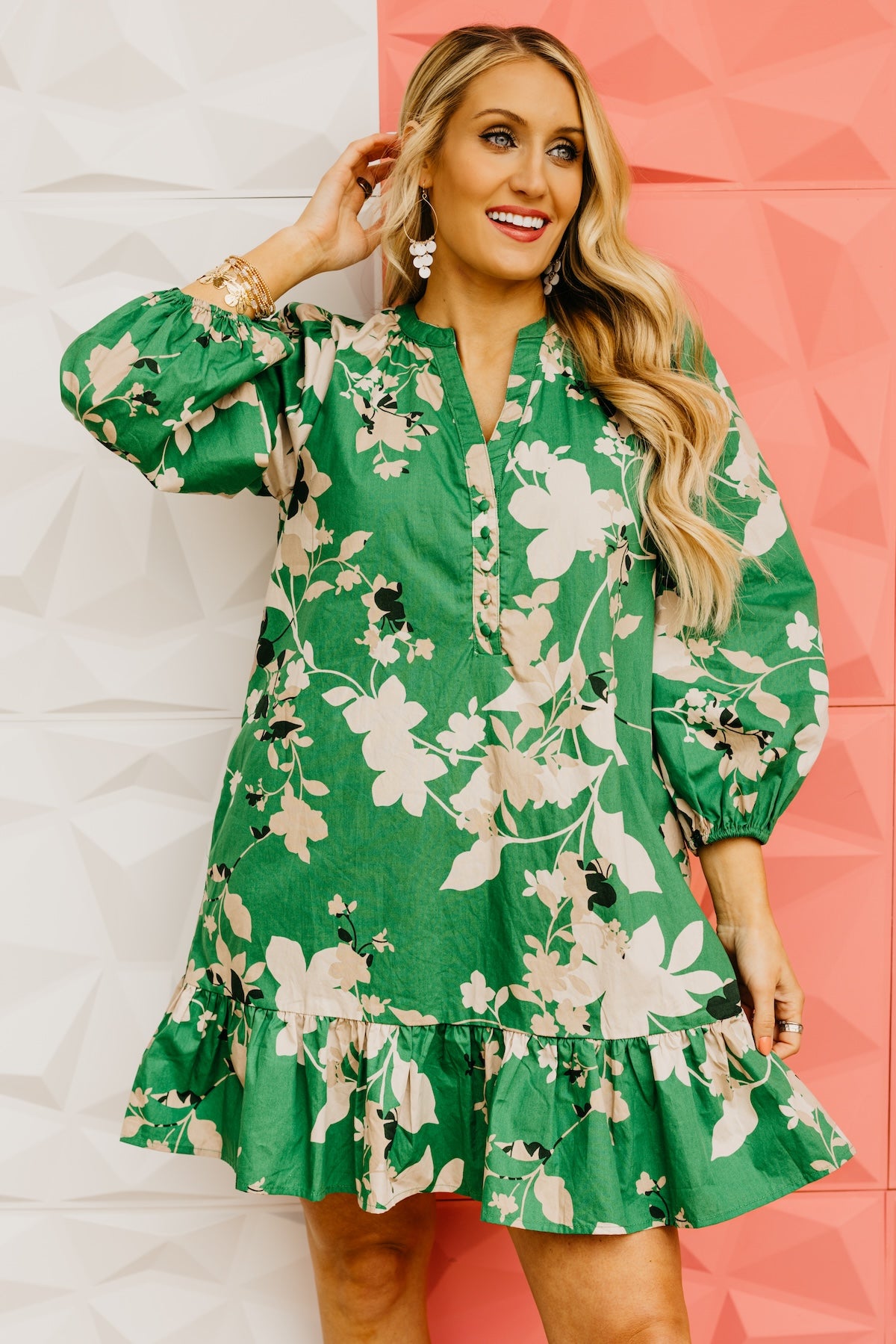 The Easton Floral Ruffle Mini Dress