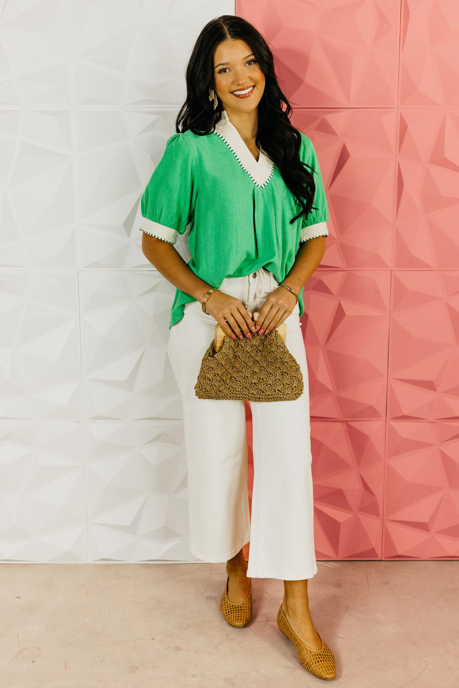 The Eleanor Contrast Detail Top