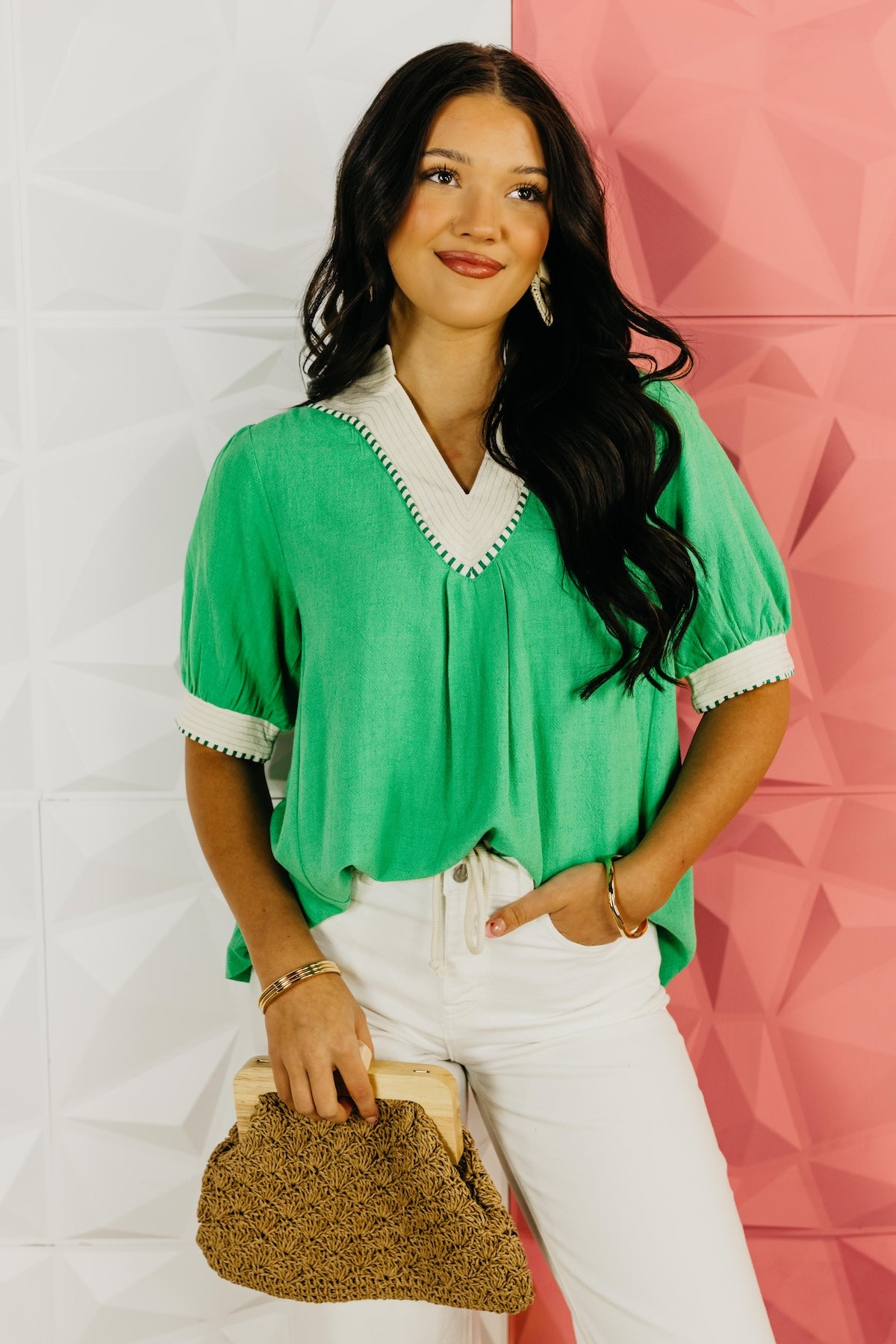 The Eleanor Contrast Detail Top