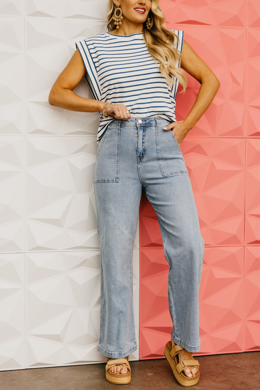 The Fredy Patch Pocket Wide Leg Denim