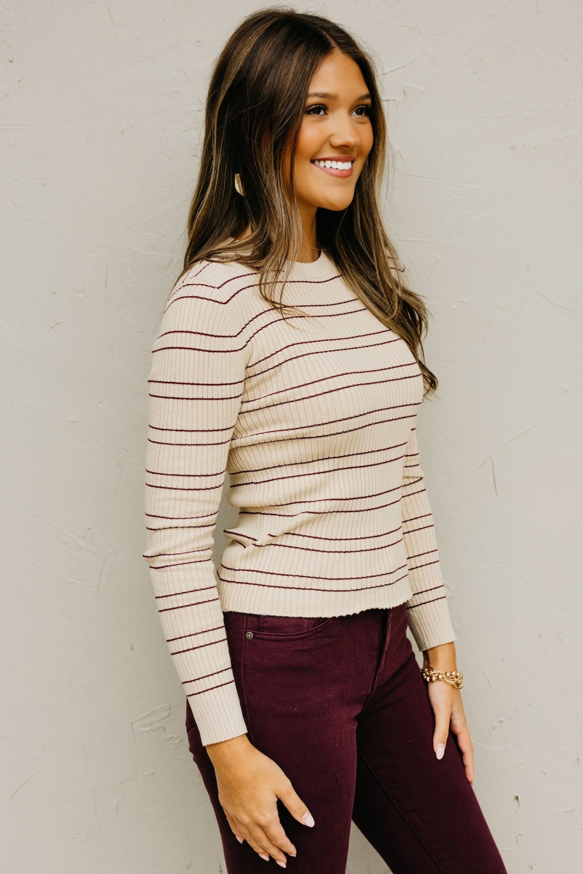 The Tonya Ribbed Stripe Sweater