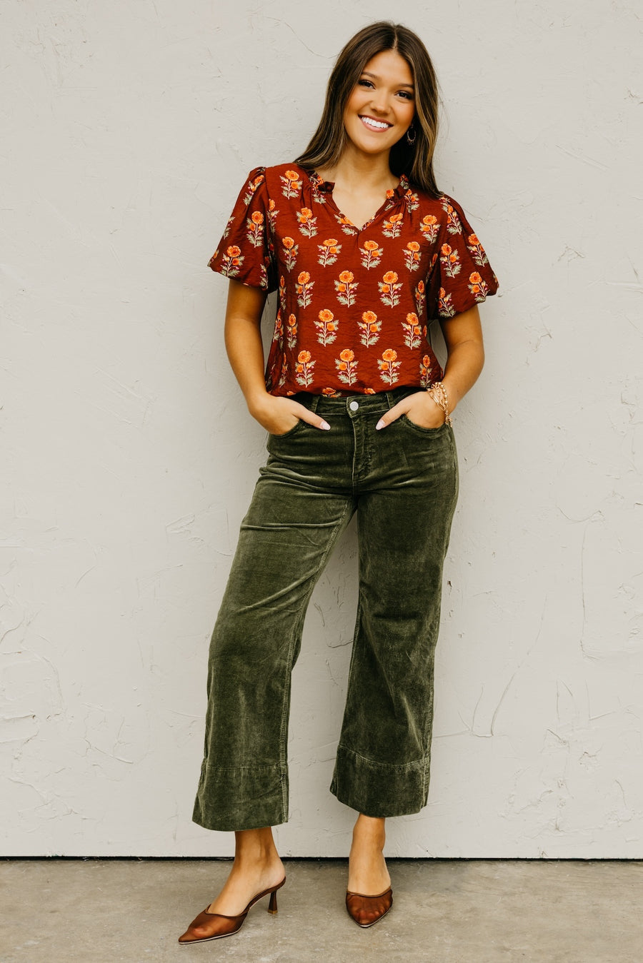 The Gratsgie Floral Woven Blouse