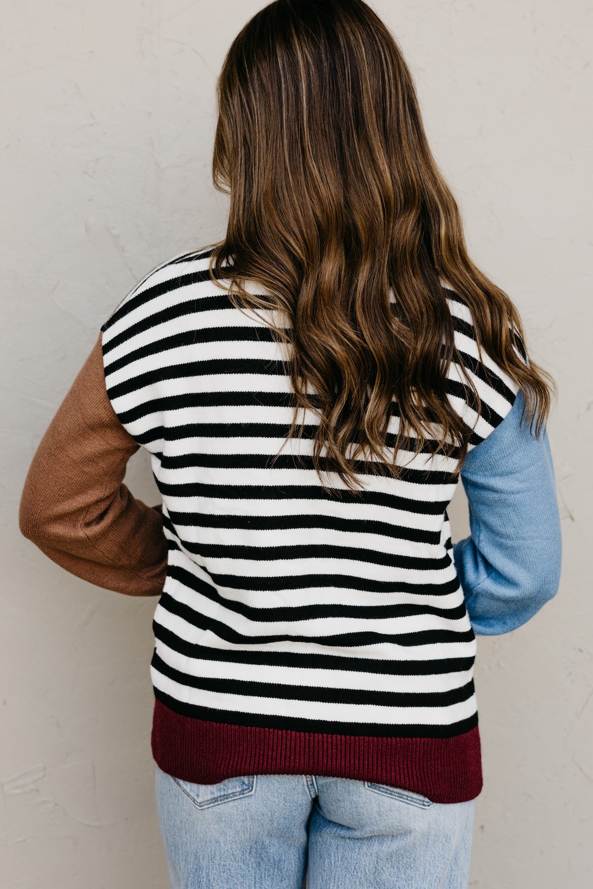 The Emma Stripe Color Block Sweater
