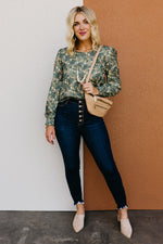 The Sonny Floral Cinched Sleeve Blouse