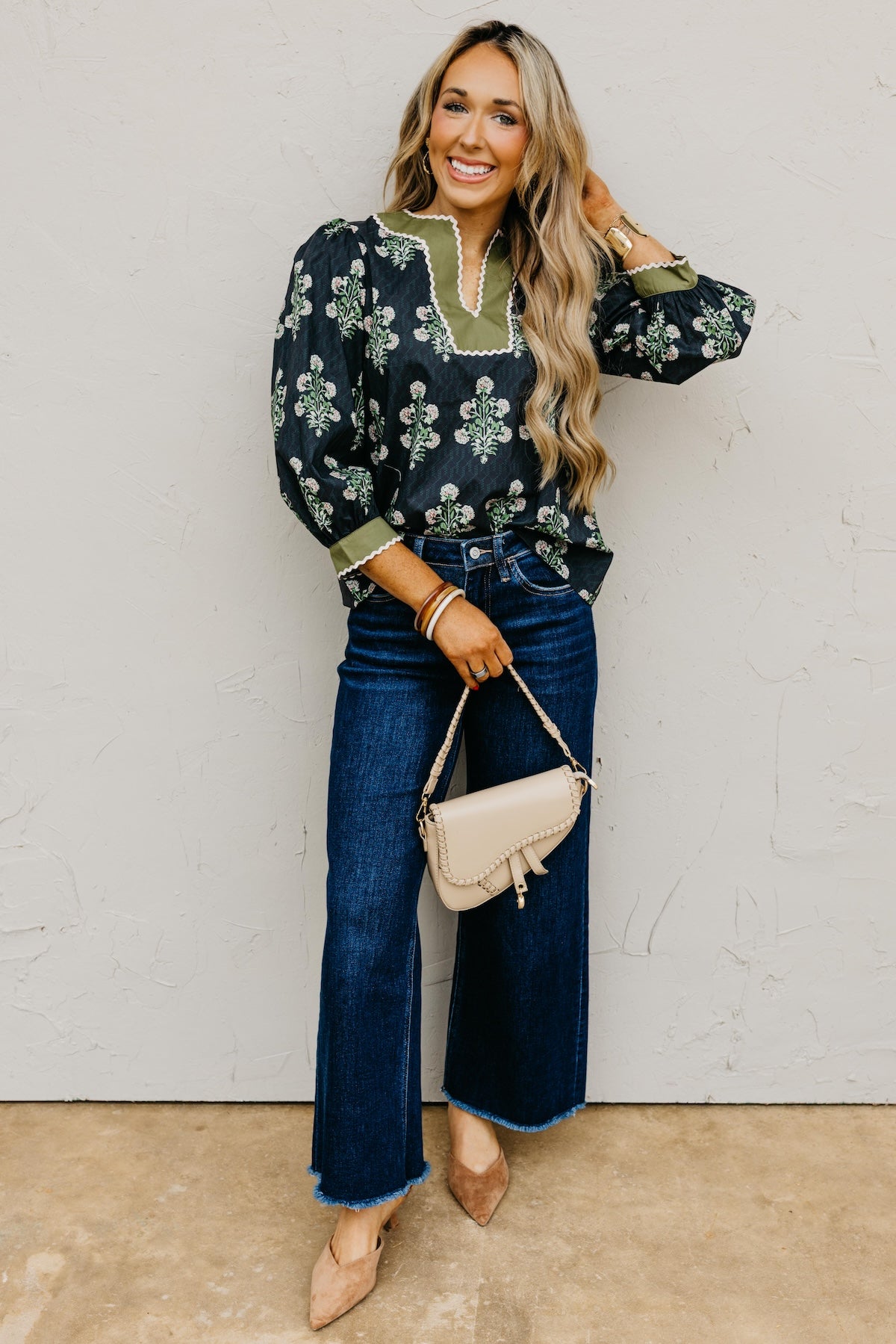 The Rowe Floral Woven Top