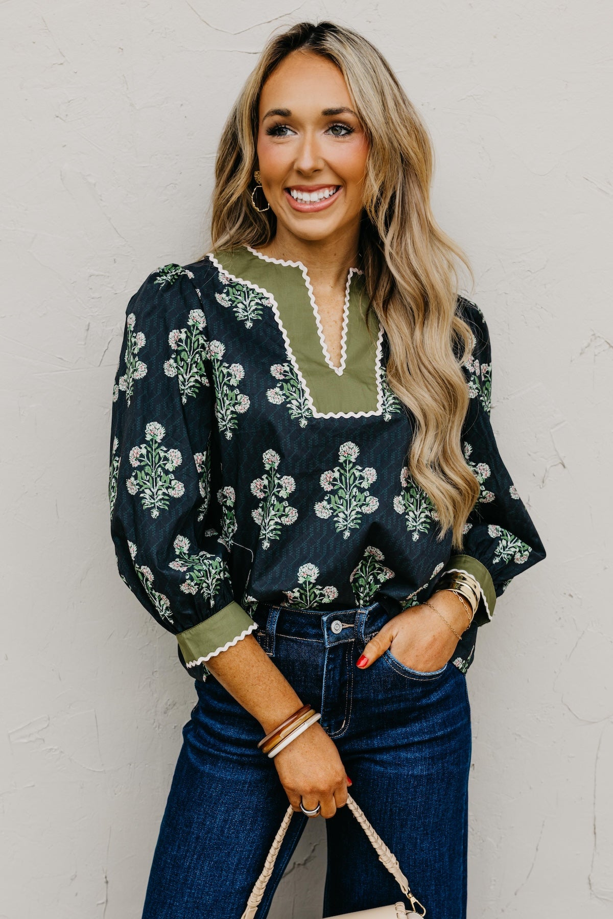 The Rowe Floral Woven Top