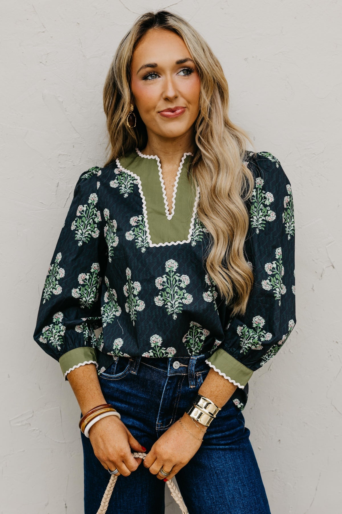 The Rowe Floral Woven Top