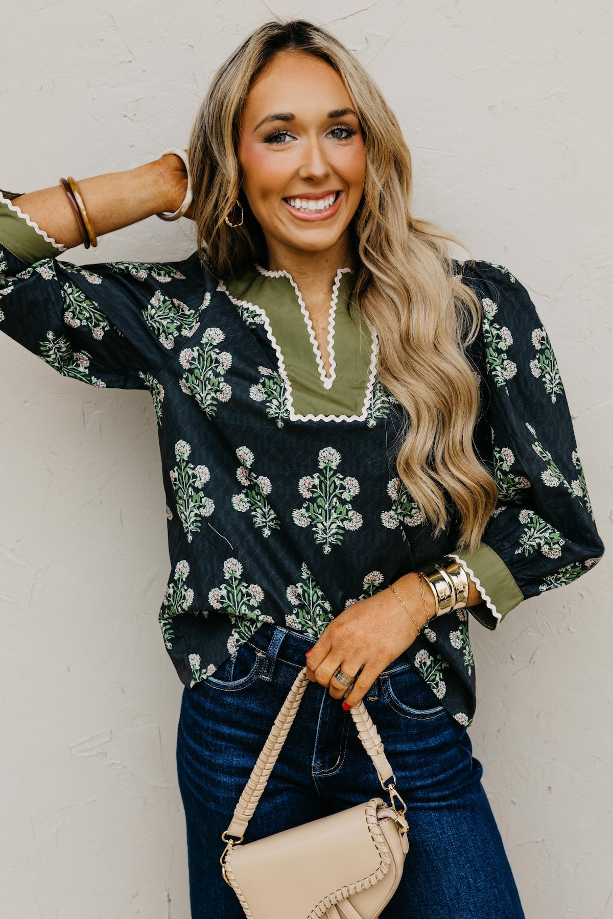 The Rowe Floral Woven Top