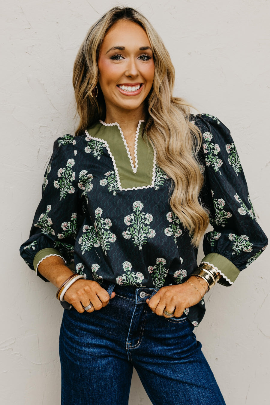 The Rowe Floral Woven Top