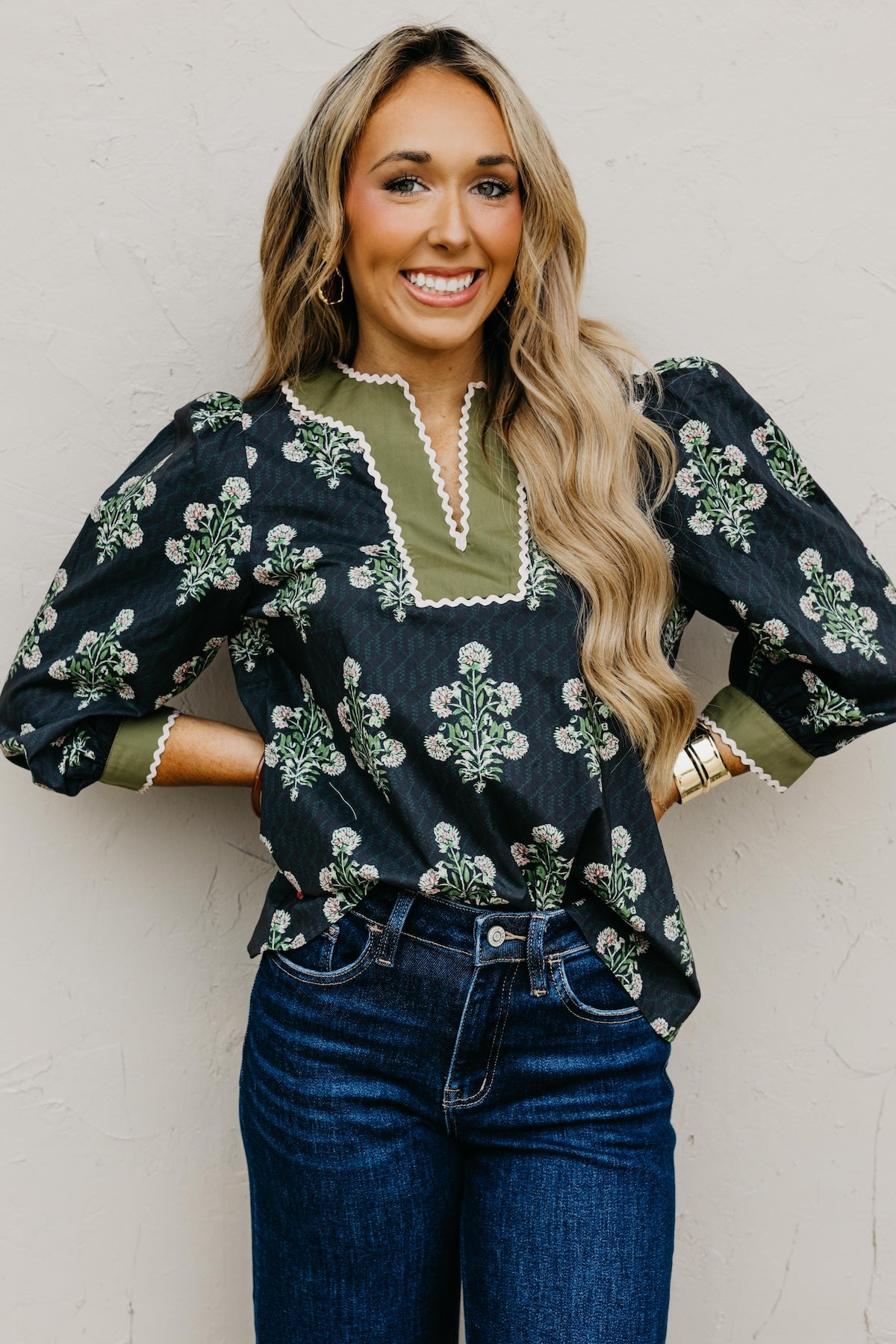 The Rowe Floral Woven Top