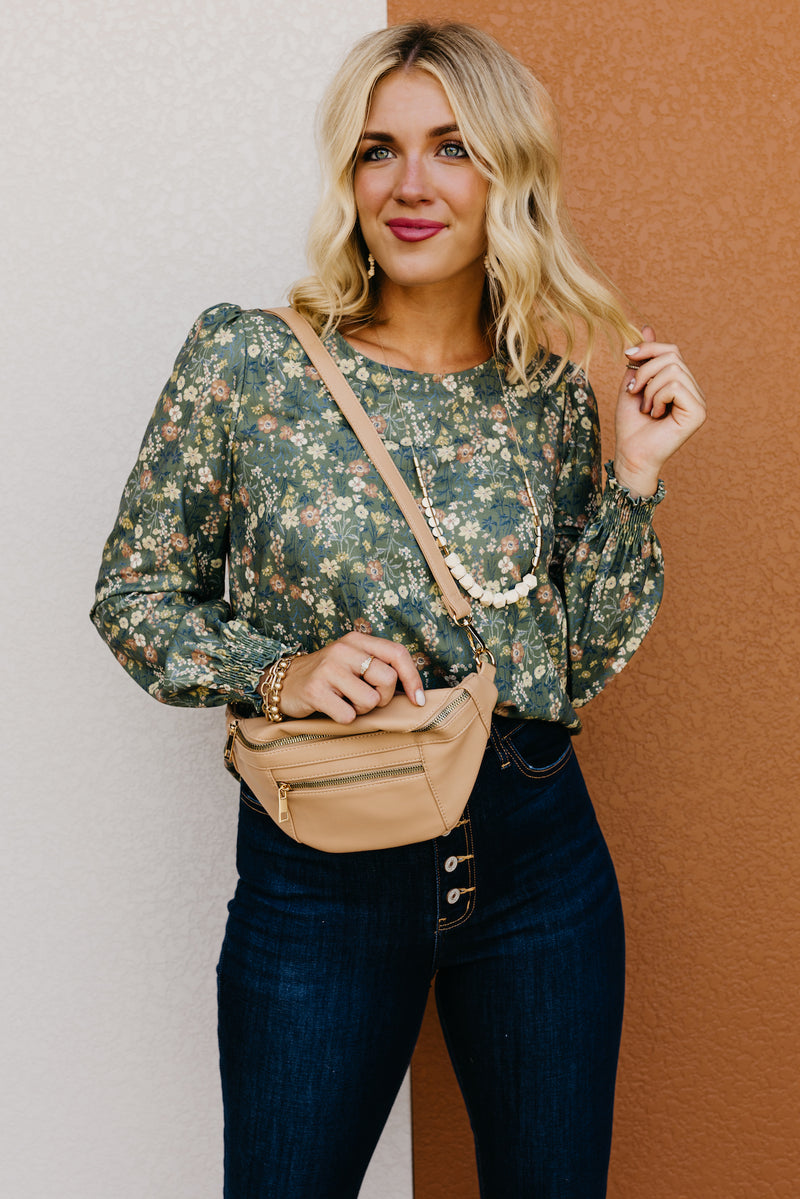 The Sonny Floral Cinched Sleeve Blouse