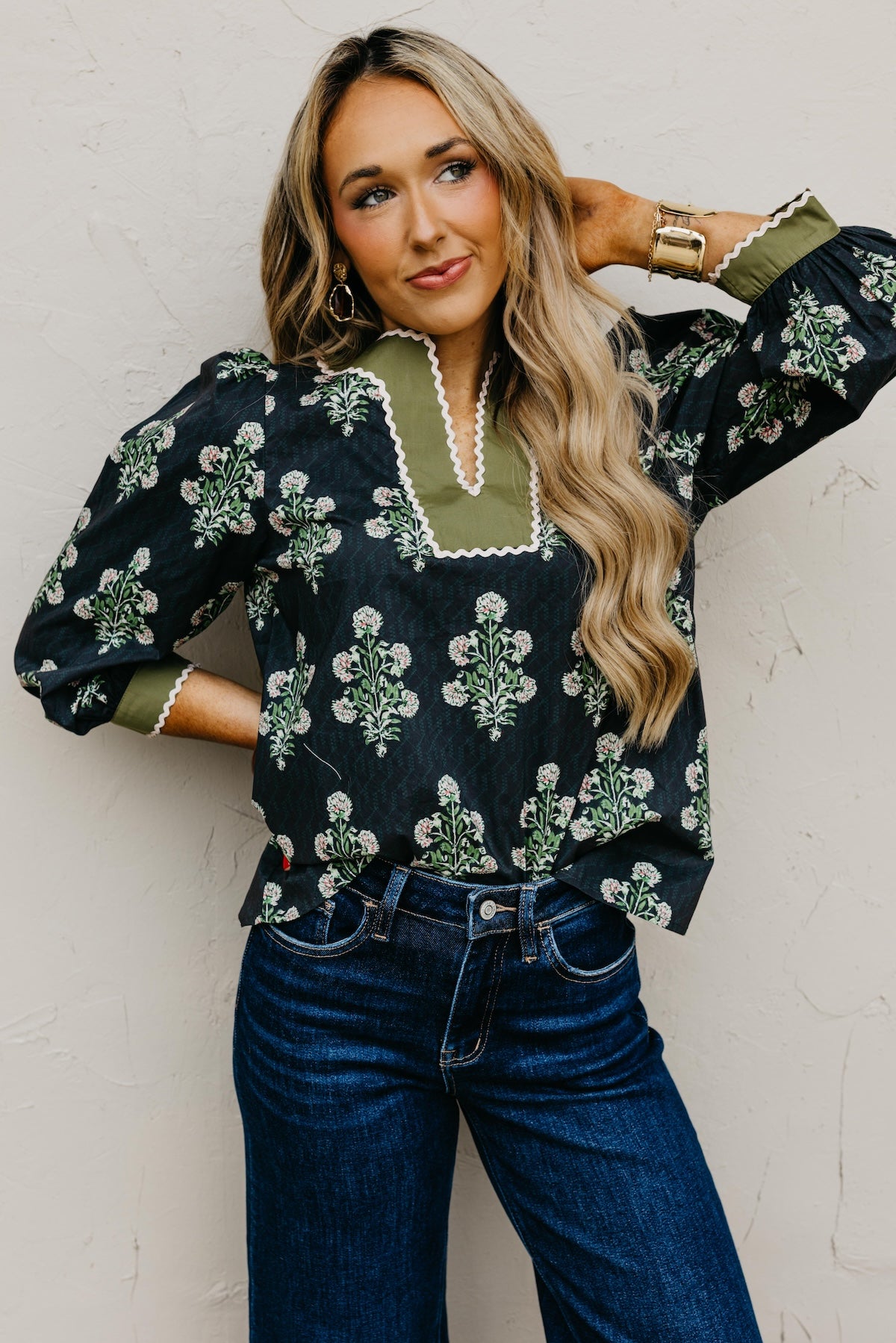 The Rowe Floral Woven Top