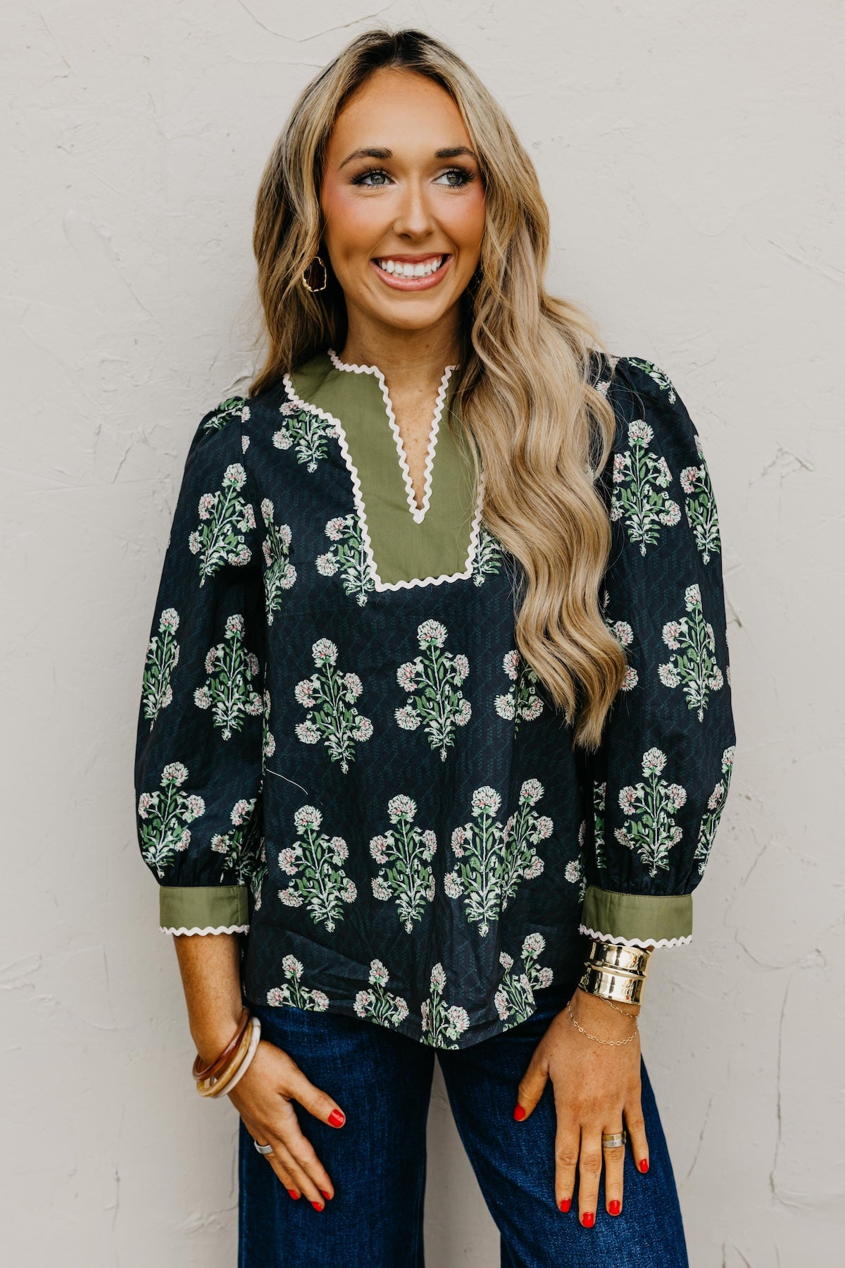 The Rowe Floral Woven Top