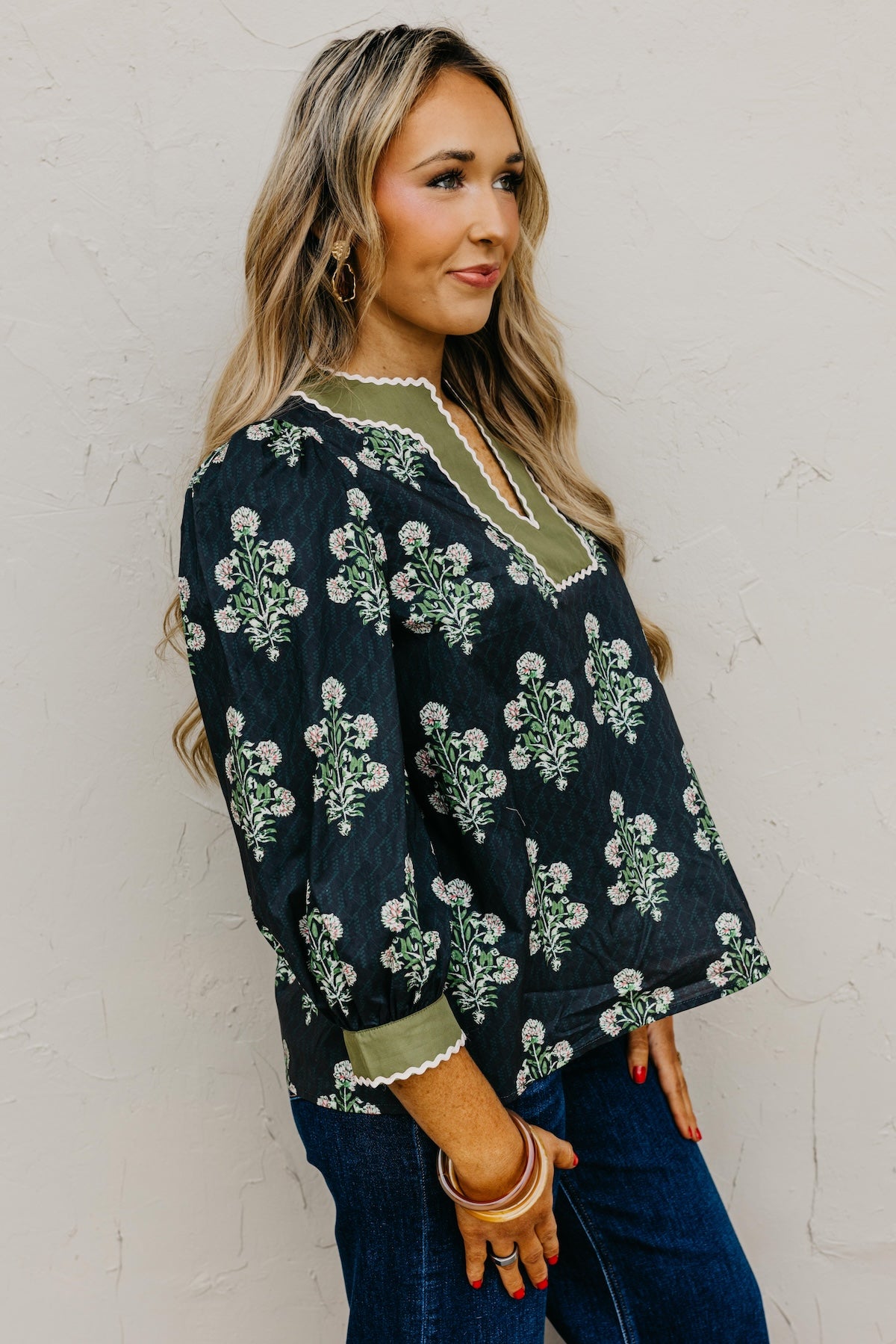 The Rowe Floral Woven Top