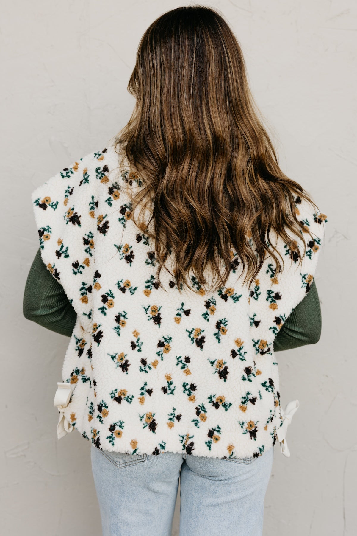 The Lyra Floral Sherpa Vest