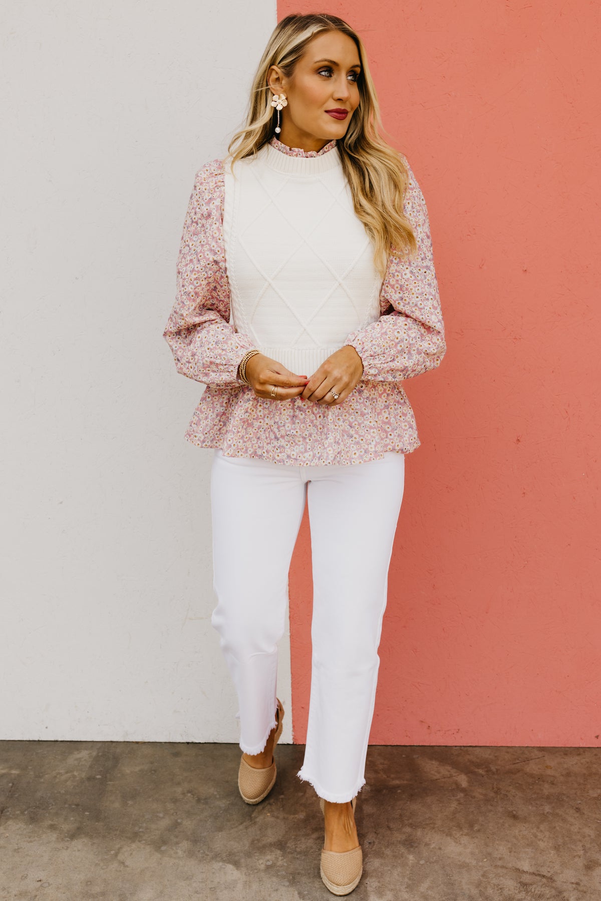 The Christa Mixed Media Sweater MOD Boutique