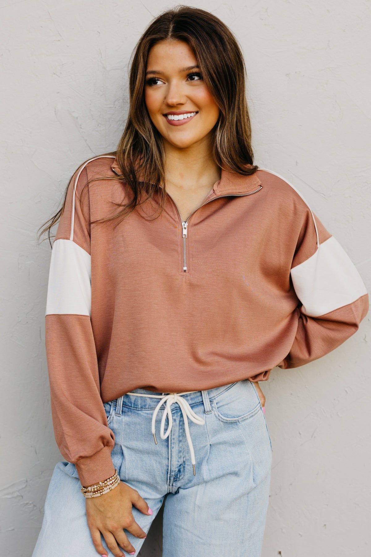 The Kora Quarter Zip Knit Pullover