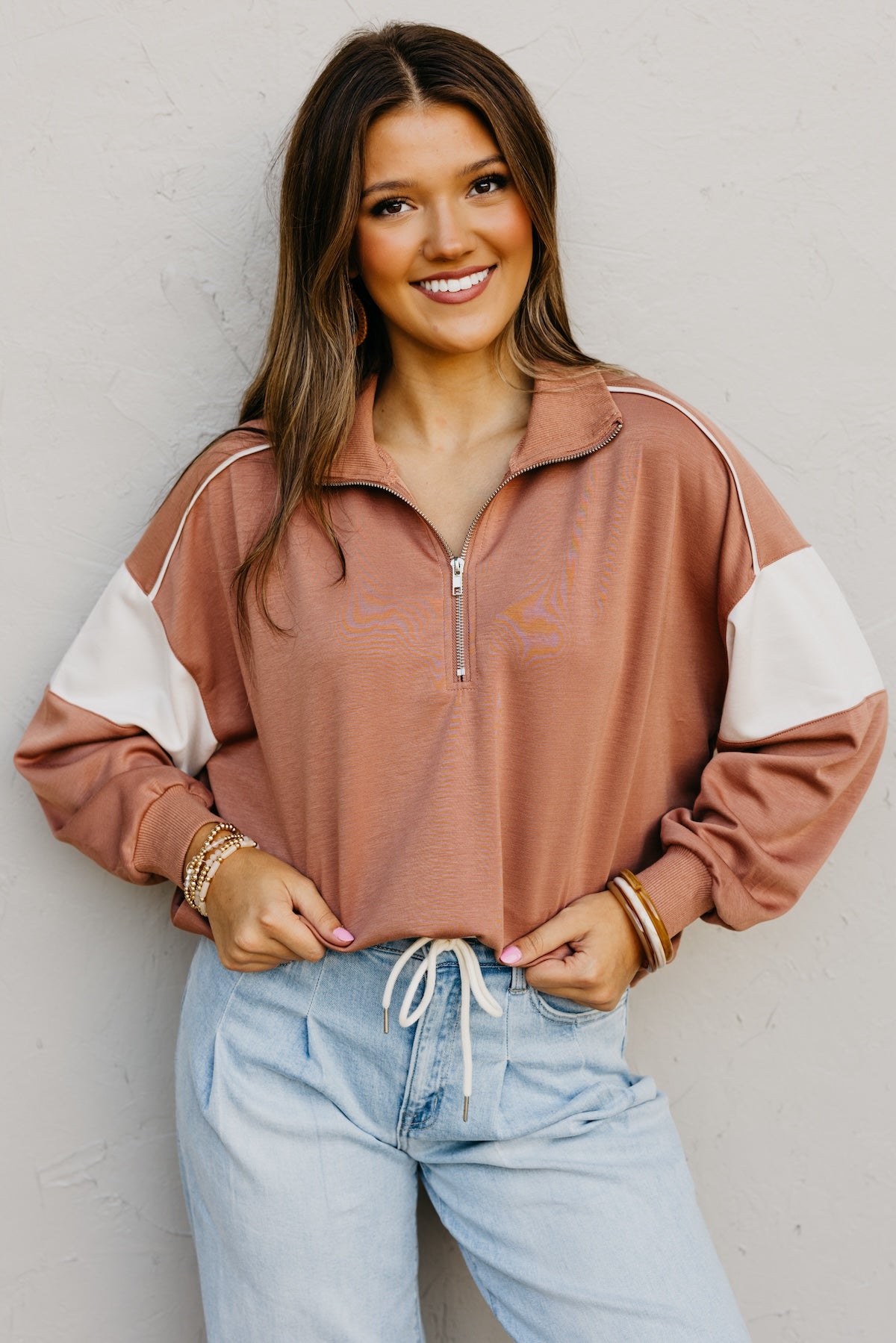 The Kora Quarter Zip Knit Pullover