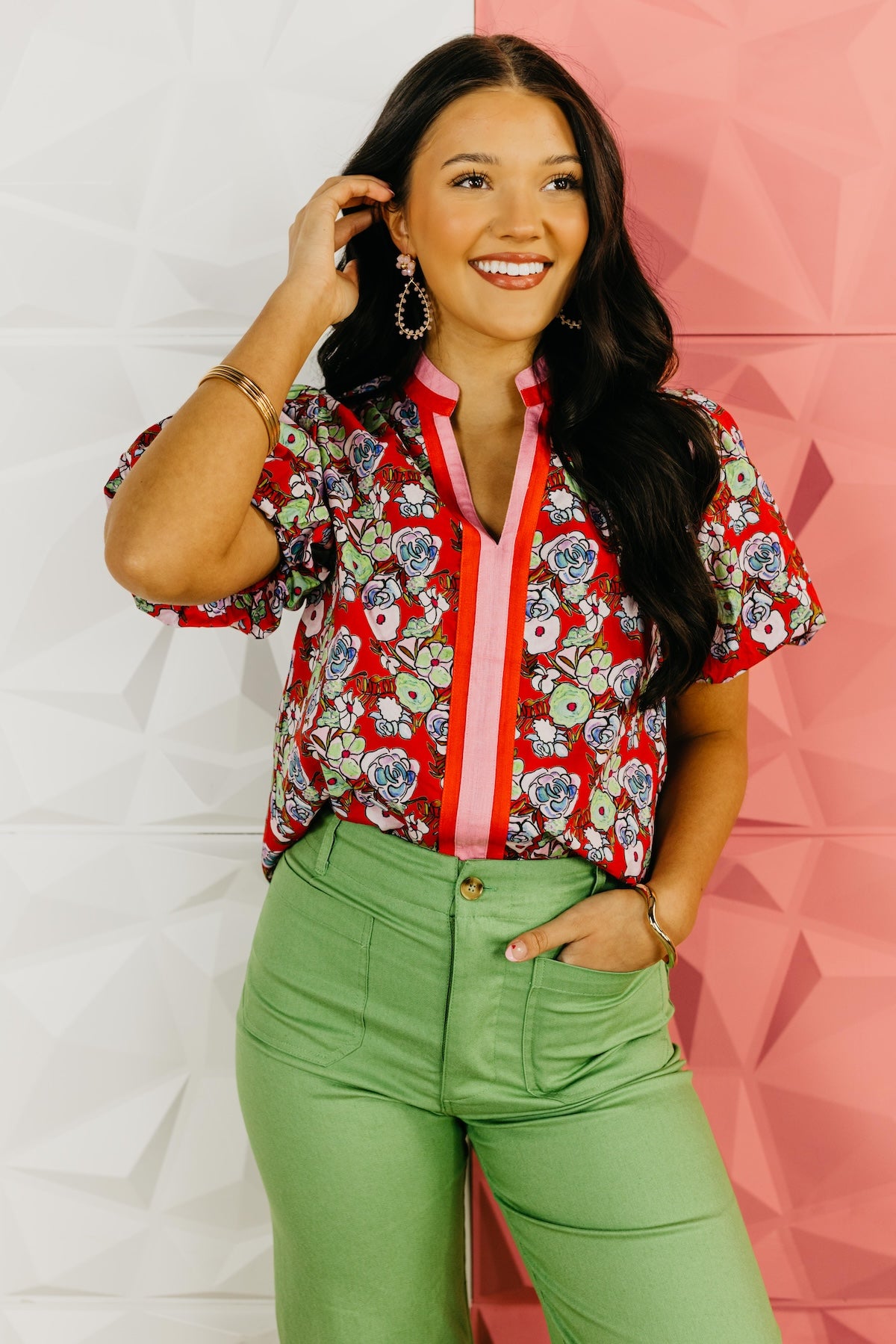 The Lucy Puff Sleeve Floral Top