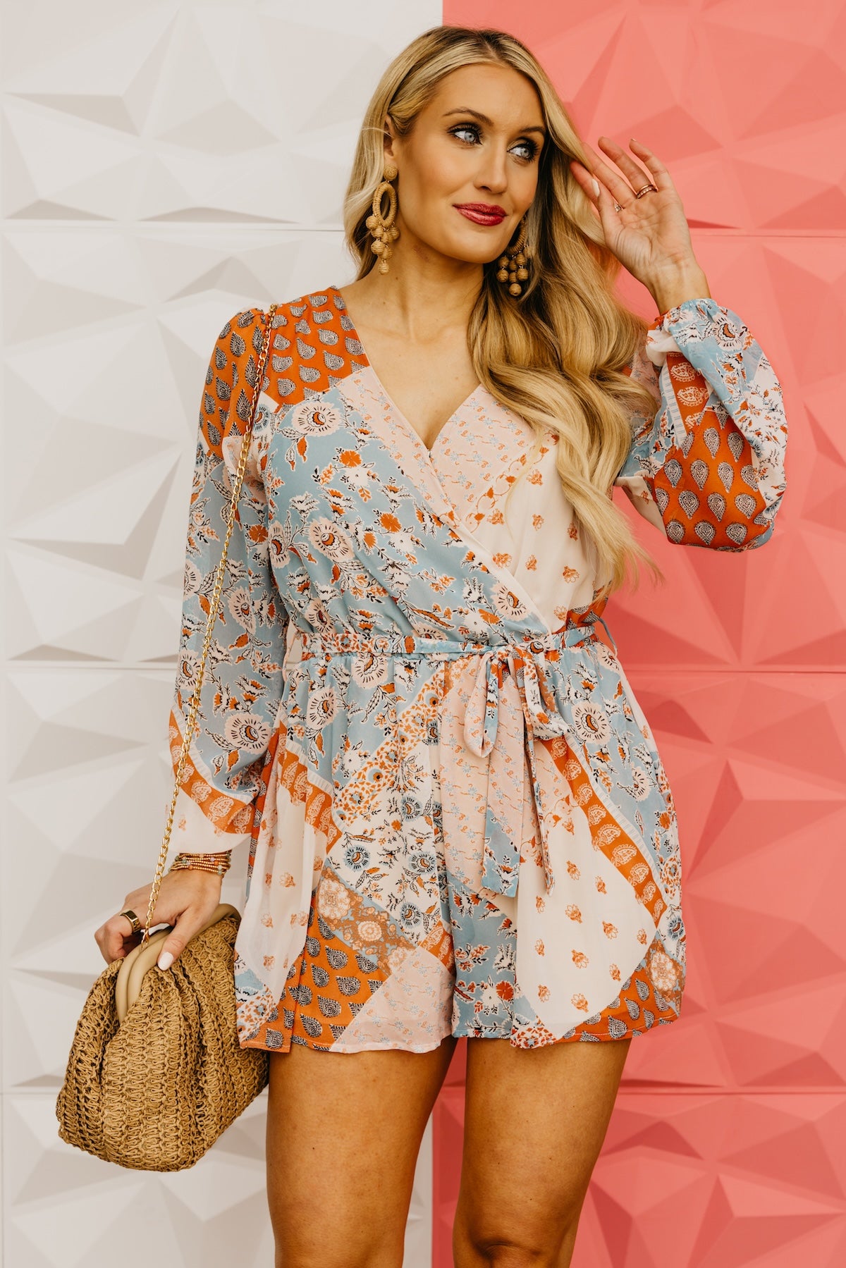 The Chaya Floral Tie Waist Romper